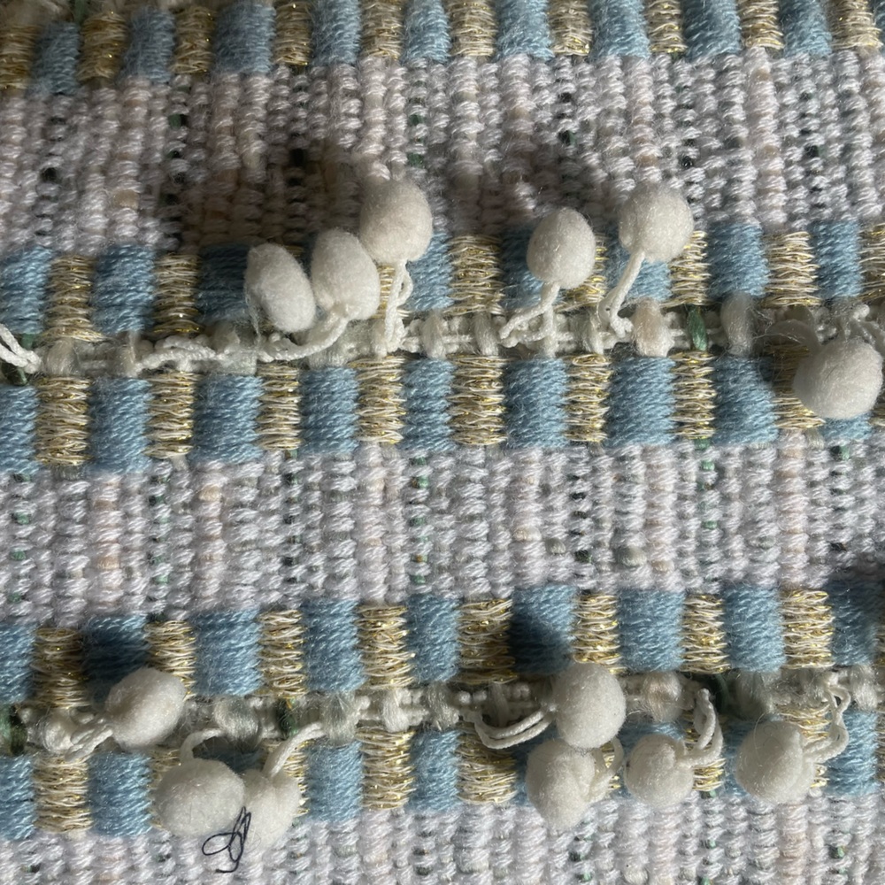 Textured Blue and White Throw Pillow Covers - Picture 5 of 6